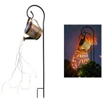 Arrosoir avec lumières, lanterne solaire étanche pour extérieur, art de jardin, guirlandes solaires, lumières de jardin, lumières décoratives en
