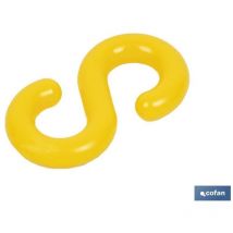 Chaîne en plastique à crochet en S 8mm jaune