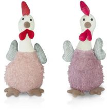 Mediawave Store - Art. 234051 Peluche de decoración altura 62 cm en tela Gallina decorativa pascua