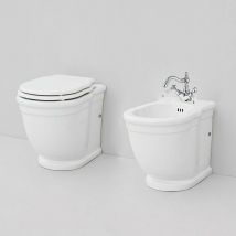 Artceram - Sanitari hermitage filomuro cm. 55x36 con sedile softclose bianco