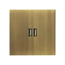 Arnould - Art d' univers Epure chargeur double usb 2,4A bronze (67322)