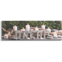 Art for the Home Dream Kerzen LED Leinwandbilder 30x90cm