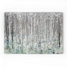 Graham&brown - Art for the Home - Wald in Aquarell - Leinwandbild - Grau/Grün - 100x70 cm
