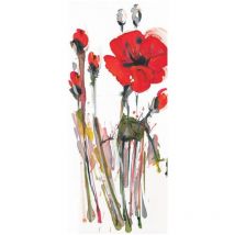 Art poppy, intissé photo mural, 90 x 202 cm, 1 part