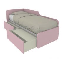 Lit simple 80x190 avec tiroirs - Pratique et peu encombrant pour les chambres et chambres - Cipriaf3c4ff