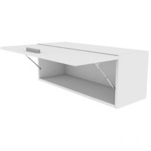 Mobilfino Camerette - 306BRP - Bibliothèque murale avec porte battante l 90 h 32 Prof.32 - blanc