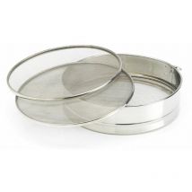 Set di 3 setacci Professionali, Realizzati in Acciaio Inossidabile, Color Argento, Dimensioni di 20 x 20 x 6,5 cm, rif. ART69520 - Artame