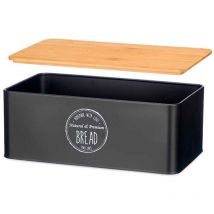 Arte Regal - panera tapa bambu negra , Panera tapa bambu negraMarca: Panera metal rectangular negra tapa bambu.