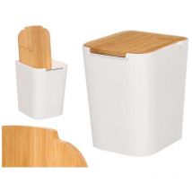 Arte Regal - papelera tapa bambu blanca , Papelera con Tapa Bambú BlancaMarca: ArteregalEsta papelera combina la calidez del bambú con la practicidad