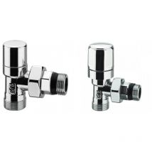 Valvola Termo + Detentore 1/2' a Squadra Per Rame/Multistrato - Colore: Cromo lucido - Arteclima