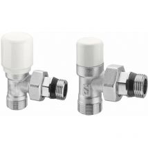 Valvola manuale + detentore da 3/8 attacchi a squadra per tubi in rame/multistrato - Colore: Cromo - Arteclima