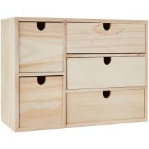 Artemio - Mobile aggiuntivo con cassetti per Armadio o Tavolo, Realizzato in Legno, di Colore Beige, Dimensioni di 35 x 15 x 26 cm