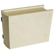 Artemio - Valigetta in legno, 17 x 21 x 7 cm, colore: beige