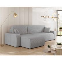 Artemisa - canapé d'angle réversible 4 places - convertible avec coffre - en velours côtelé