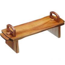 Artesà Espositore per Alimenti Rialzato, Tagliere in Legno per Tagliere di Formaggi e Alimenti, Torte, Dessert, Buffet e Pranzi, 37 x 12 x 13cm