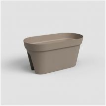 Jardiniere pour balcon Capri - 30 x 60 x h 30 cm - 26,8 l - Gris taupe - Artevasi