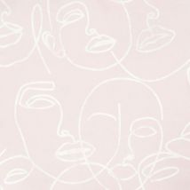 Arthouse - Linear Faces Blush Pink Wallpaper Modern Art Contemporary Matt White