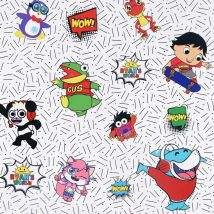 Arthouse - Ryan's World Crew Wallpaper White Red Green Children Kids Bedroom