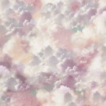 Vanilla Skies Pink Wallpaper Clouds Cute Children's Room Feature Wall - Arthouse