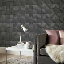 Hotel Tile Gunmetal Wallpaper 692809 - Arthouse