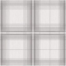 Plaid Check Tartan Wallpaper Chequed Woven Linen Effect Grey White Arthouse