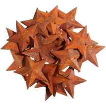 Artibetter Lot de 150 pendentifs en métal en forme d'étoile à cinq branches à suspendre soi-même, pendentifs de Noël en forme de pentagramme rouillé