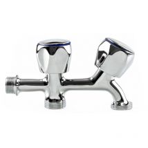 Doppel-Waschmaschinenhahn 1/2'x3/4'x3/4' - Artic