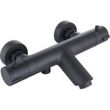 Artic - schwarzer Thermostat-Badewannenhahn