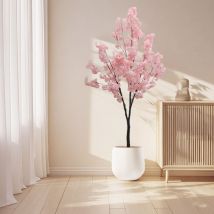 Artificial Cherry Blossom Tree 180cm Faux Cherry Blossom Flower Artificial Flower Tree in Pot For Indoor Outdoor Home Garden Office Party Wedding