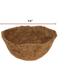 Garden Mile - Artificial Garden Hanging Baskets Liner for Outdoor Indoor Wall Mounted Planter Baskets Green Jute Coco Liner (14' Bowl Coco Liner)