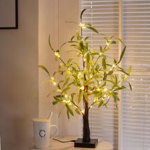 Coocheer - Artificial Olive Tree Light Up Faux Olive Tree with led Lights for Home Decor Indoor usb or Battery Operated with Timer