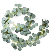 Mezheng - Artificiel Eucalyptus Guirlande Faux Eucalyptus Feuilles Vigne d'eucalyptus Faite à la Main Guirlande de Feuilles Vertes pour La Mariage