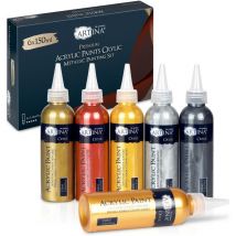 6er Metallic Acrylfarben Set Crylic 6x150 ml - Artina