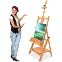 Cavalletto per Pittura Professionale Napoli - cavalletto da Campagna e da Studio per dipingere o disegnare - Legno massello di faggio - Artina
