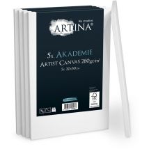Lot de 5 Toile à peindr 280gm² Akademie Certifiées fsc 30x20x8.75 cm - Artina