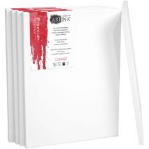 Premium Keilrahmen Leinwand 5er Set 40cm, 30cm - Artina