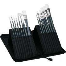 Set di pennelli per pittura Amsterdam - 17 unità con astuccio portapennelli - per acrilici, acquerelli, ecc. 17 partes - Artina