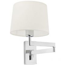 Faro Barcelona - artis Applique murale avec bras articulé chrome/beige 68495-02