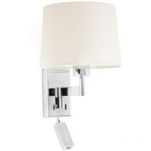 Artis Lampada Da Parete con lector cromo/bianca