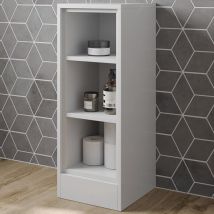 Artis - White Gloss Cloakroom Freestanding Open Shelf Unit - 300mm