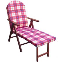 Mediawave Store - ArtLegno Amalfi fauteuil inclinable en hêtre extensible 108x65x60cm Couleur: Bordeaux