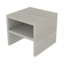 ART.PUR454 - Table de chevet ouverte avec étagère, design simple 45x45x41 (LxPxH) - Chêne de roche
