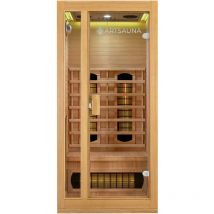 Artsauna - Infrarotkabine Nyborg S90V - Infrarotsauna Vollspektrumstrahler, LED-Farblicht & große Glastür - Wärmekabine für 1 Person 90 x 90 cm