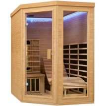 Artsauna - Infrarotkabine Esbjerg – Triplex-Heizsystem Infrarotsauna - 2 Personen – LED-Farblicht, digitale Steuerung – Hemlock-Holz