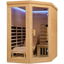 Artsauna - Infrarotkabine Kolding – Triplex-Heizsystem Infrarotsauna - 2 Personen – LED-Farblicht, digitale Steuerung – Hemlock-Holz