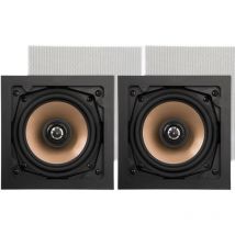 Artsound - HPSQ525 5,25 Zoll Wand- und Deckenlautsprecher, 10-100 Watt, für Heim, Badezimmer, Küche, Büro, HiFi, mit schwenkbarem Hochtöner,