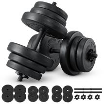 Artsport - 2er Hantelset - Kurzhantel Set mit 2 Kurzhanteln, Hantelscheiben und Sternverschlüsse Krafttraining - Kurzhantelset 12 Gewichte 40kg