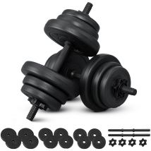 Artsport - 2er Hantelset - Kurzhantel Set mit 2 Kurzhanteln, Hantelscheiben und Sternverschlüsse Krafttraining - Kurzhantelset 12 Gewichte 20kg