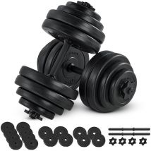 Artsport 2er Hantelset - Kurzhantel Set mit 2 Kurzhanteln, Hantelscheiben und Sternverschlüsse Krafttraining - Kurzhantelset 16 Gewichte 30kg
