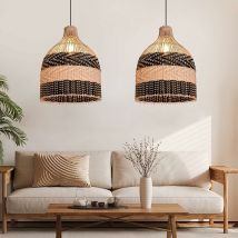 Arturesthome - Pendre luminaire pendentif noir tambour de roteur noir 1 lustre suspendu léger pour le salon D40 cm x H50 cm